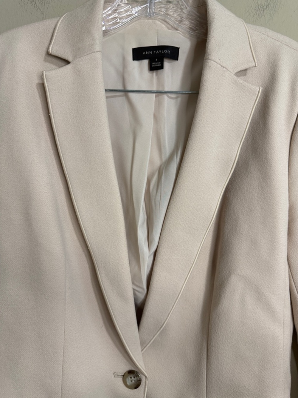 Ann Taylor Blush Sand Single-Button Blazer - Picture 6 of 9